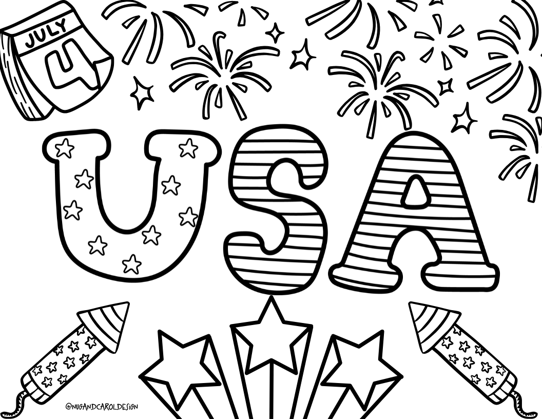 Coloring Pages| July 4th Coloring Pages