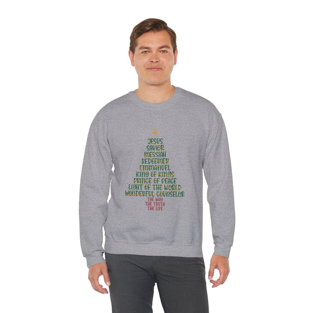 CHRISTmas Tree Crewneck Sweatshirt