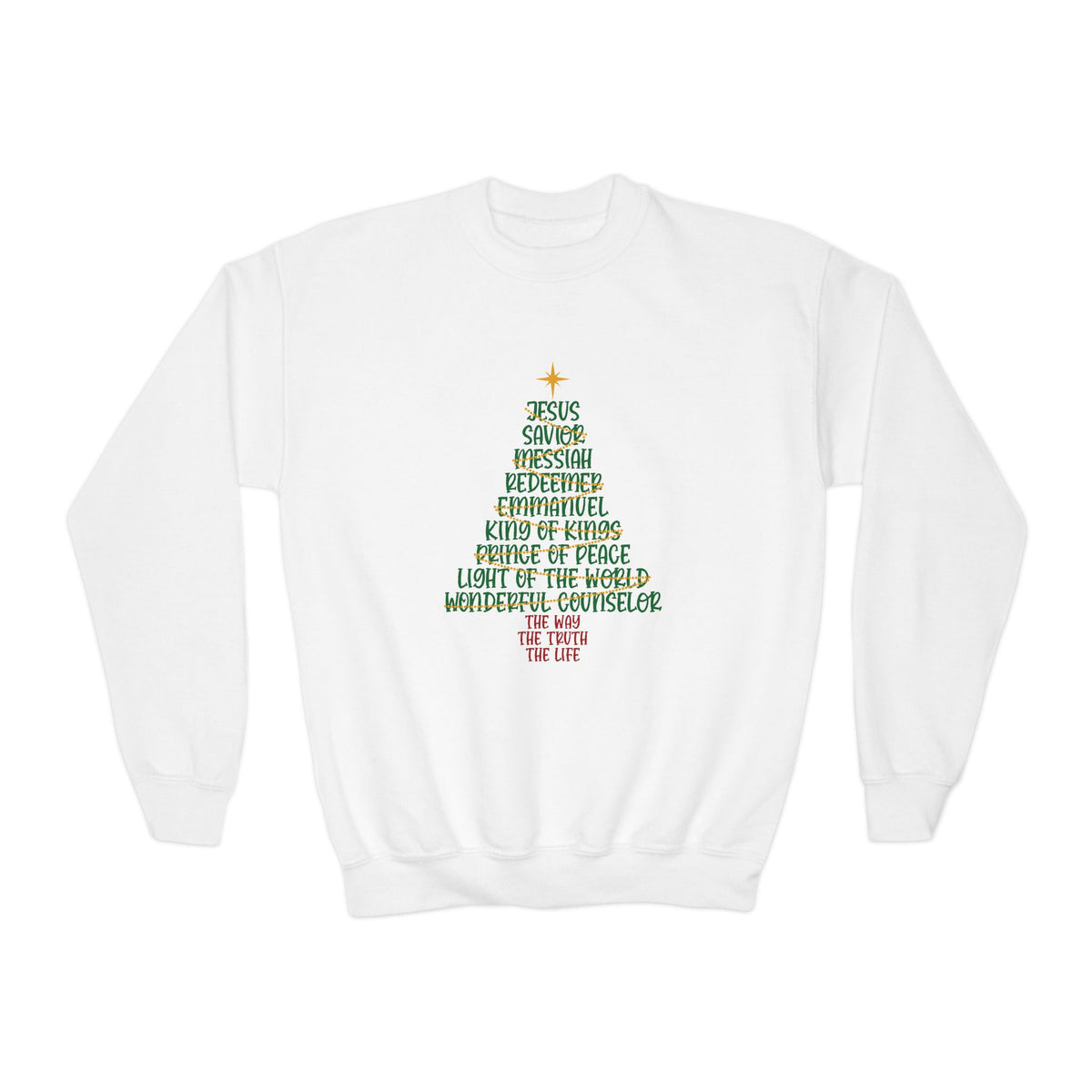Youth CHRISTmas Tree Crewneck Sweatshirt