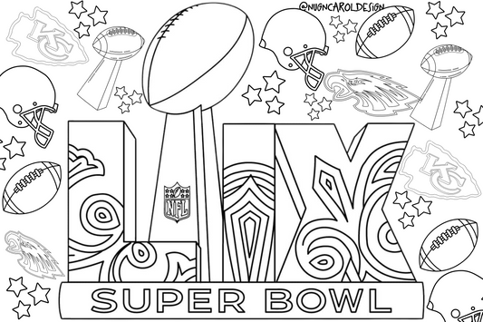 Coloring Pages| Super Bowl 2025 PRINTABLE