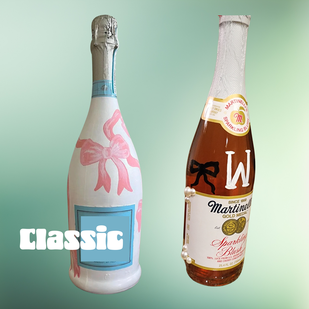 Hand Painted Wine Bottle