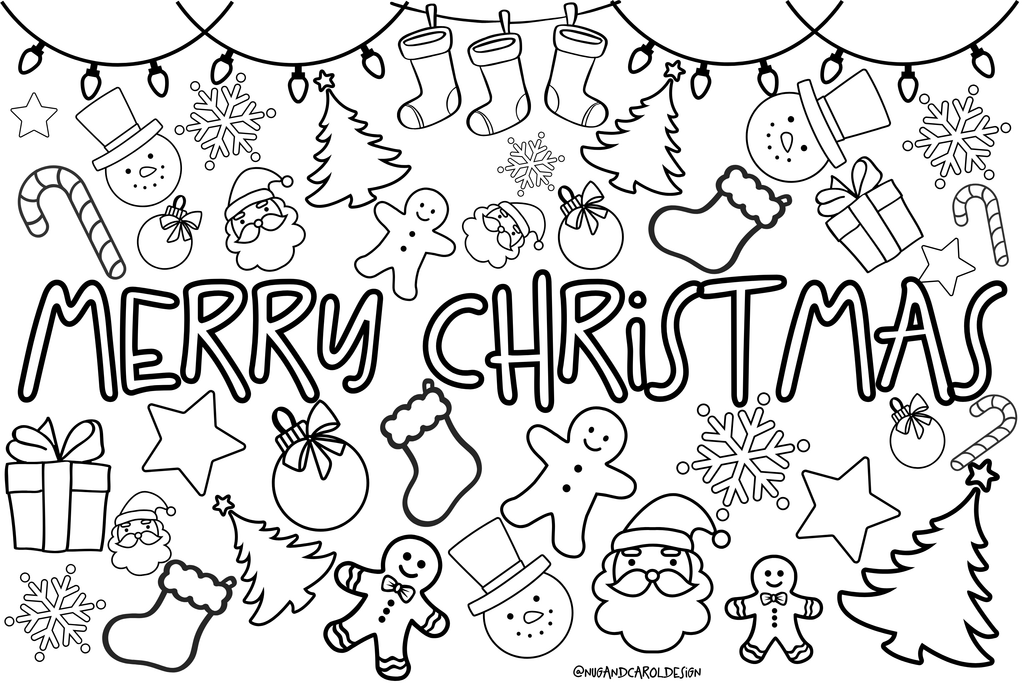 Banner| Christmas Coloring Banner