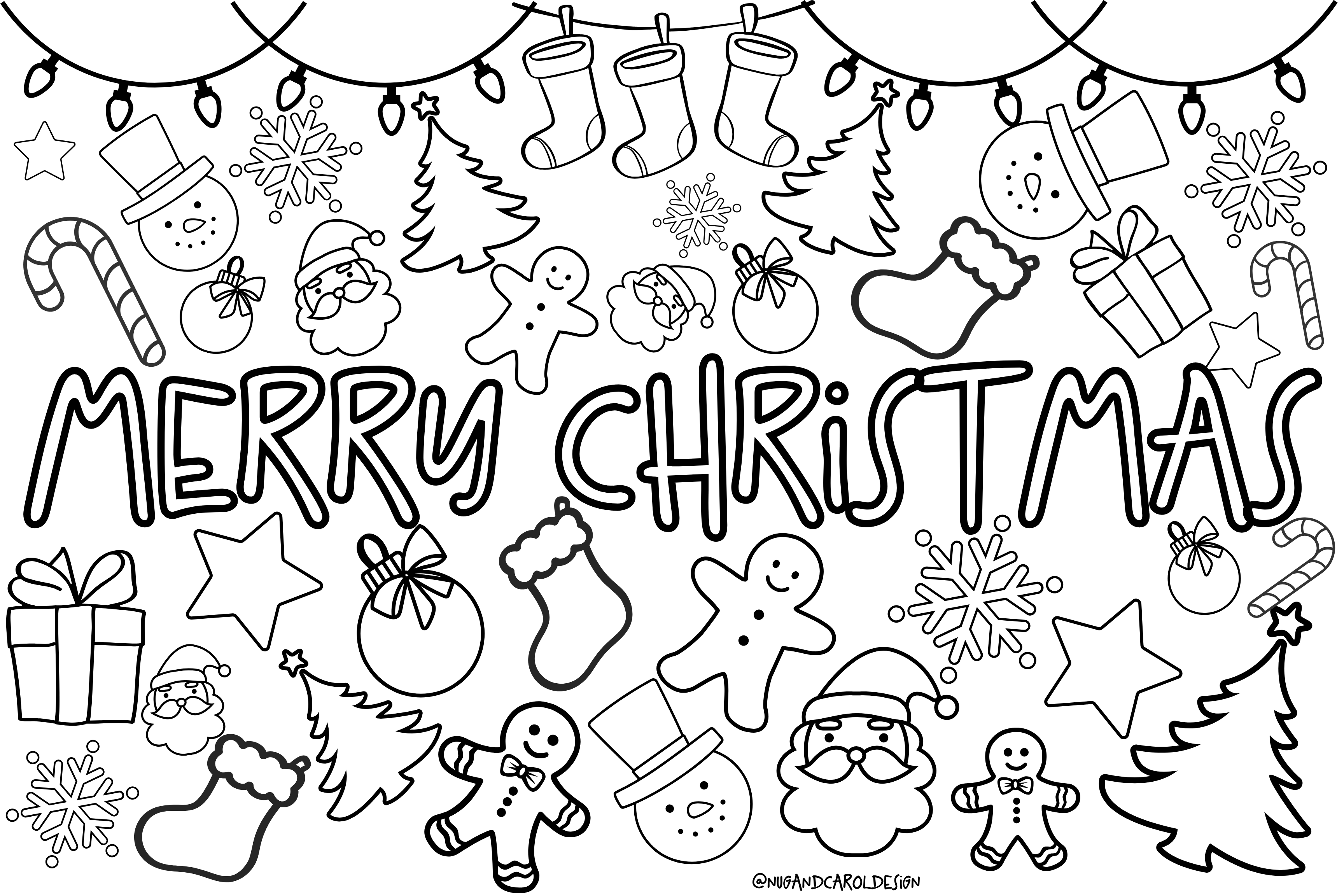 Banner| Christmas Coloring Banner