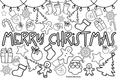 Banner| Christmas Coloring Banner