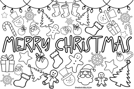 Banner| Christmas Coloring Banner