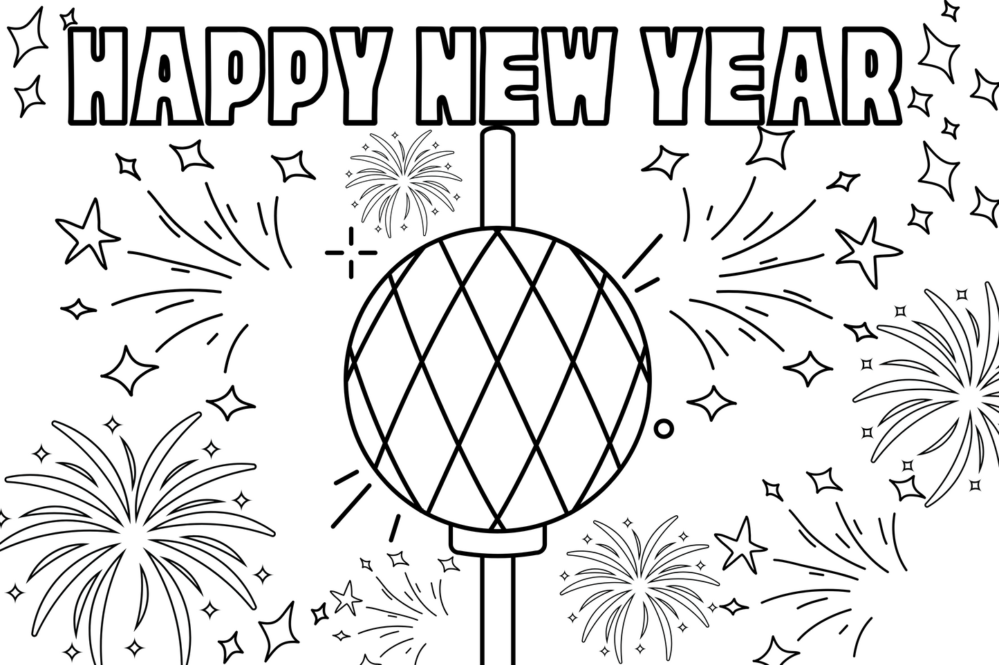 Banner| New Year Coloring Banner