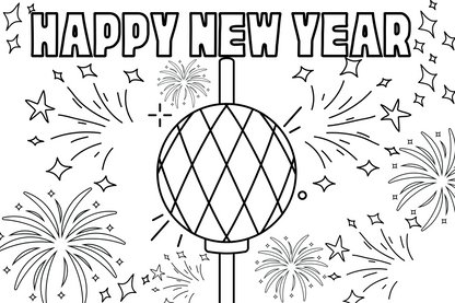 Banner| New Year Coloring Banner