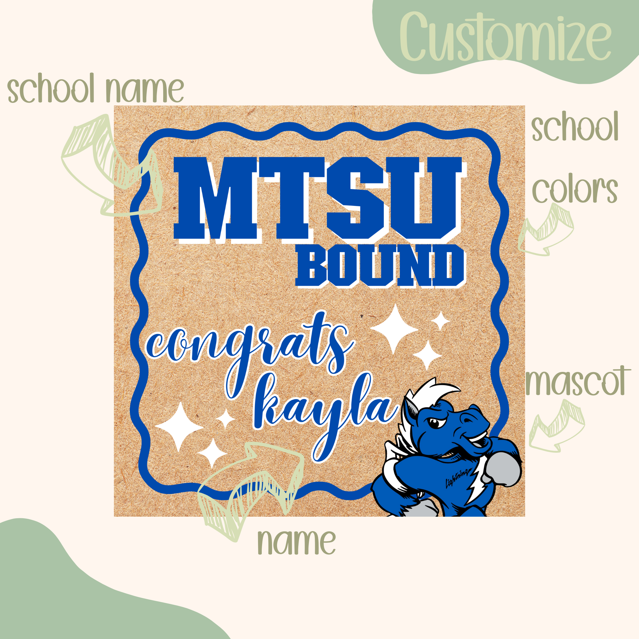 Custom Hand Painted Banner | College Bound