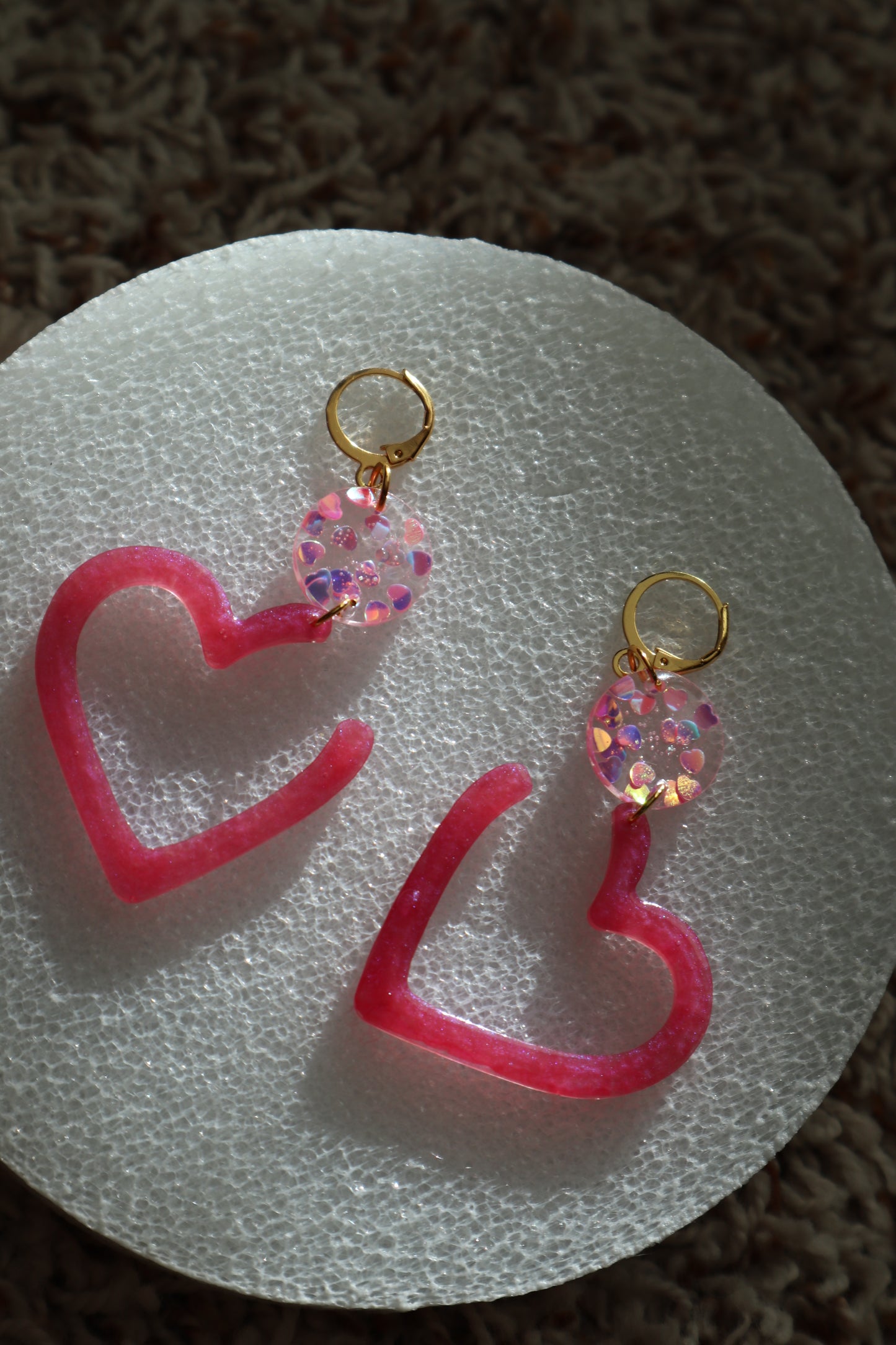 Resin Heart Dangles