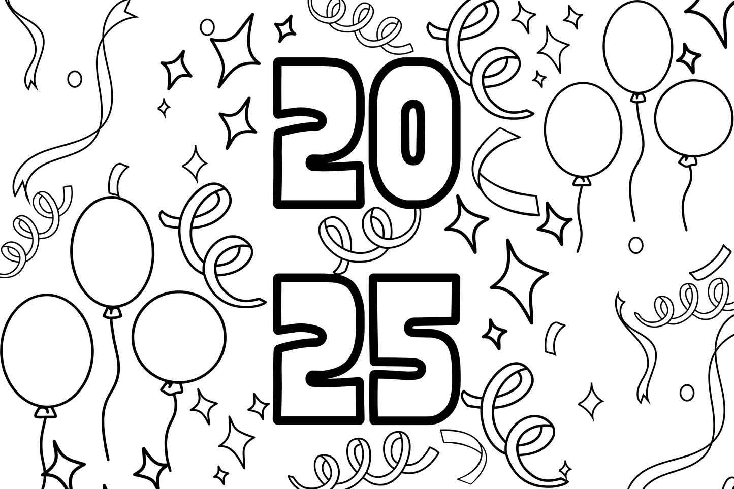 Banner| New Year Coloring Banner