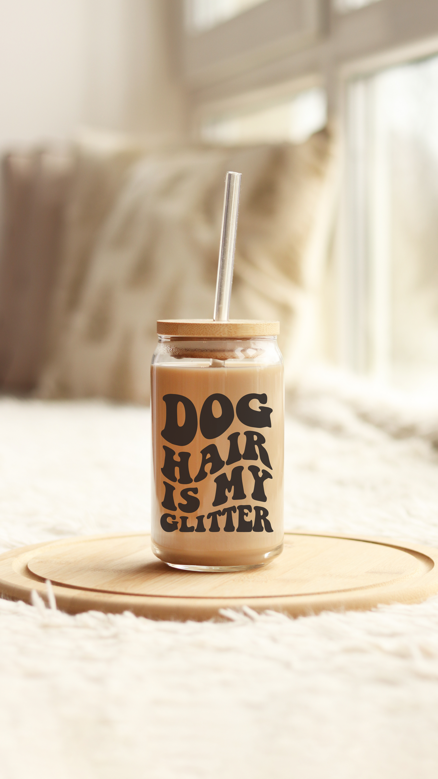 Dog Mom Can Glass