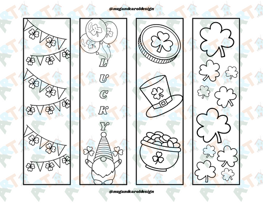 Coloring Bookmarks| St. Patricks Day Bookmark PRINTABLE