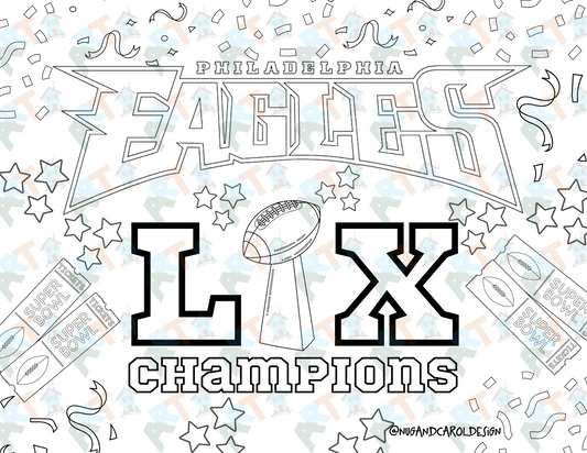 Coloring Pages| Super 2025 Football Champions PRINTABLE