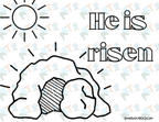 he is risen coloring page