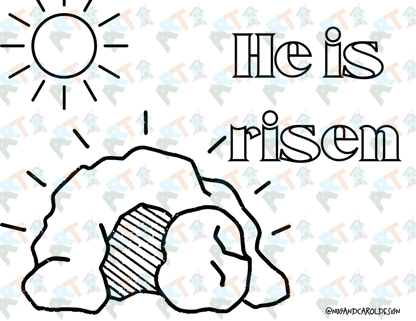 he is risen coloring page