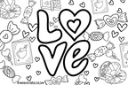 Banner| Valentine Coloring Banner