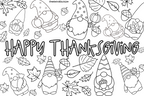 Banner| Thanksgiving Coloring Banner