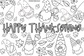 Banner| Thanksgiving Coloring Banner