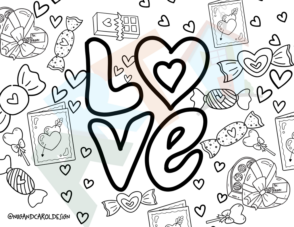 Coloring Pages| VDay PRINTABLE