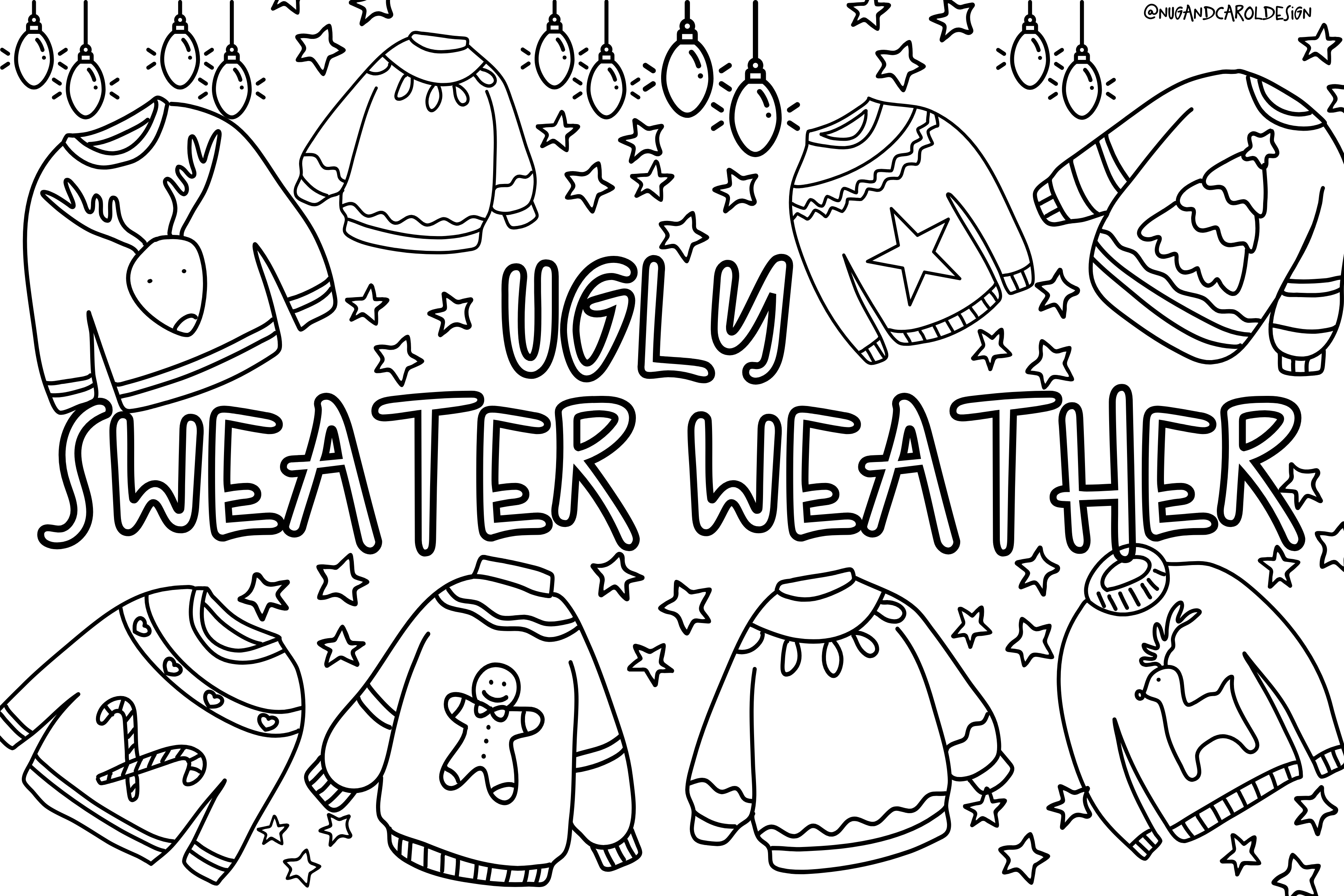 Banner| Christmas Coloring Banner