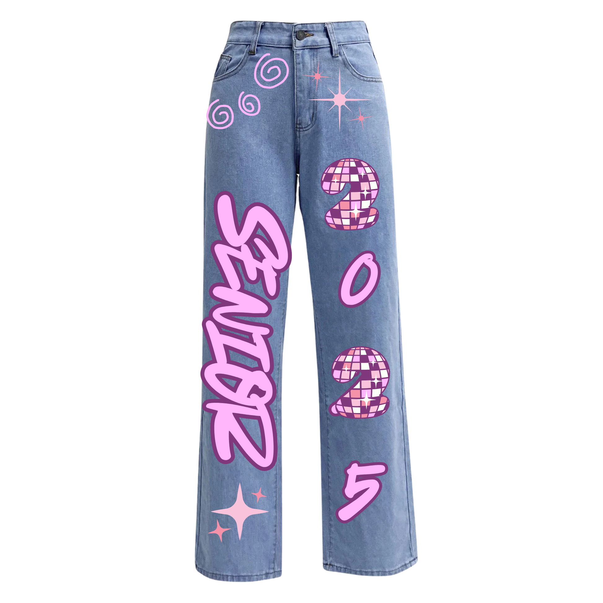 Handpainted Custom Jeans| High School Senior; Spirit Wear