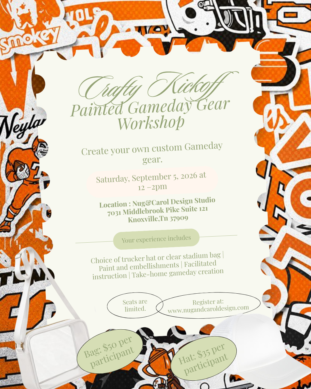 ARThouse Crafty Kickoff: Painted Gameday Gear Workshop