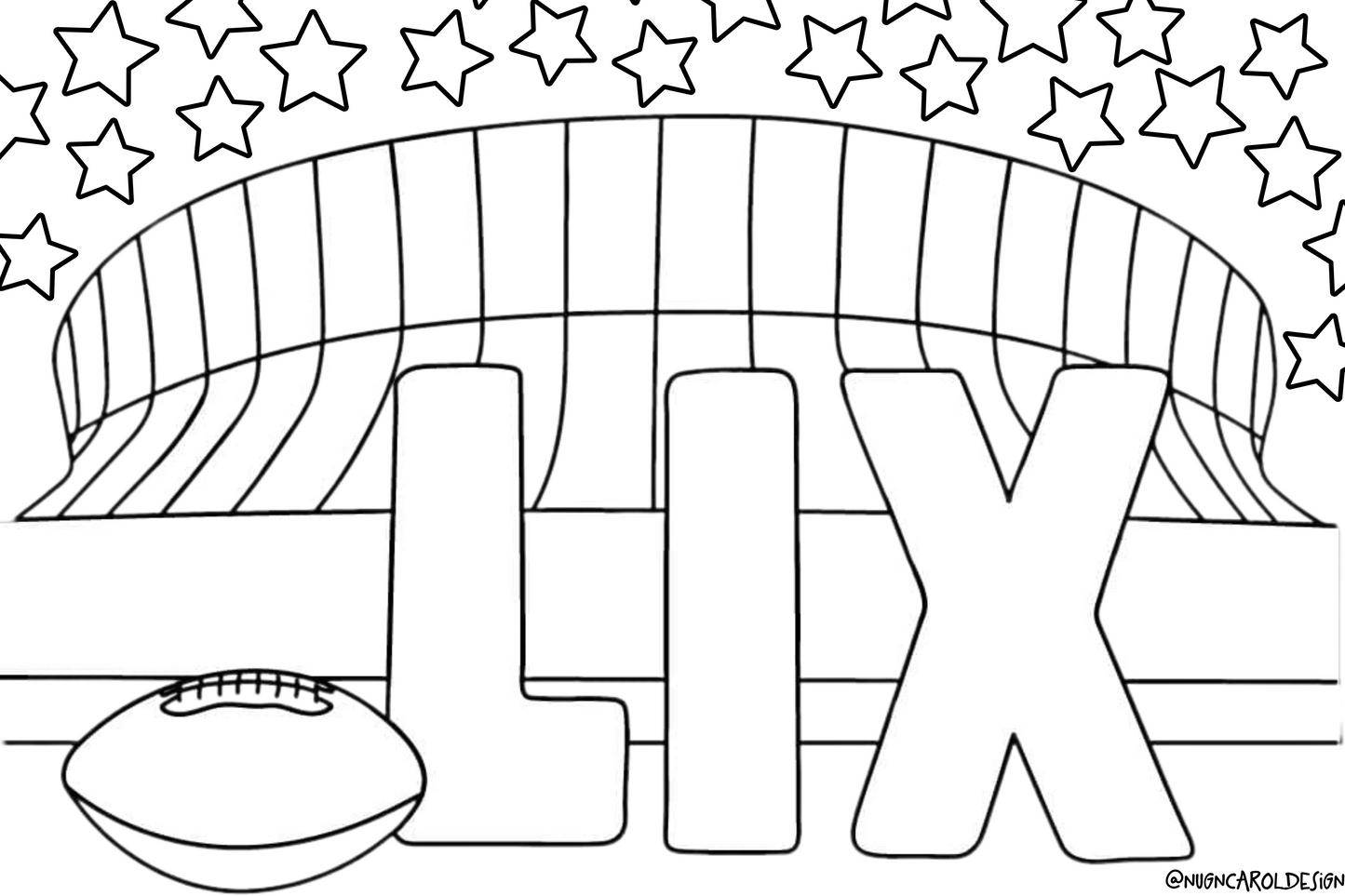 Coloring Pages| Super Bowl 2025 PRINTABLE