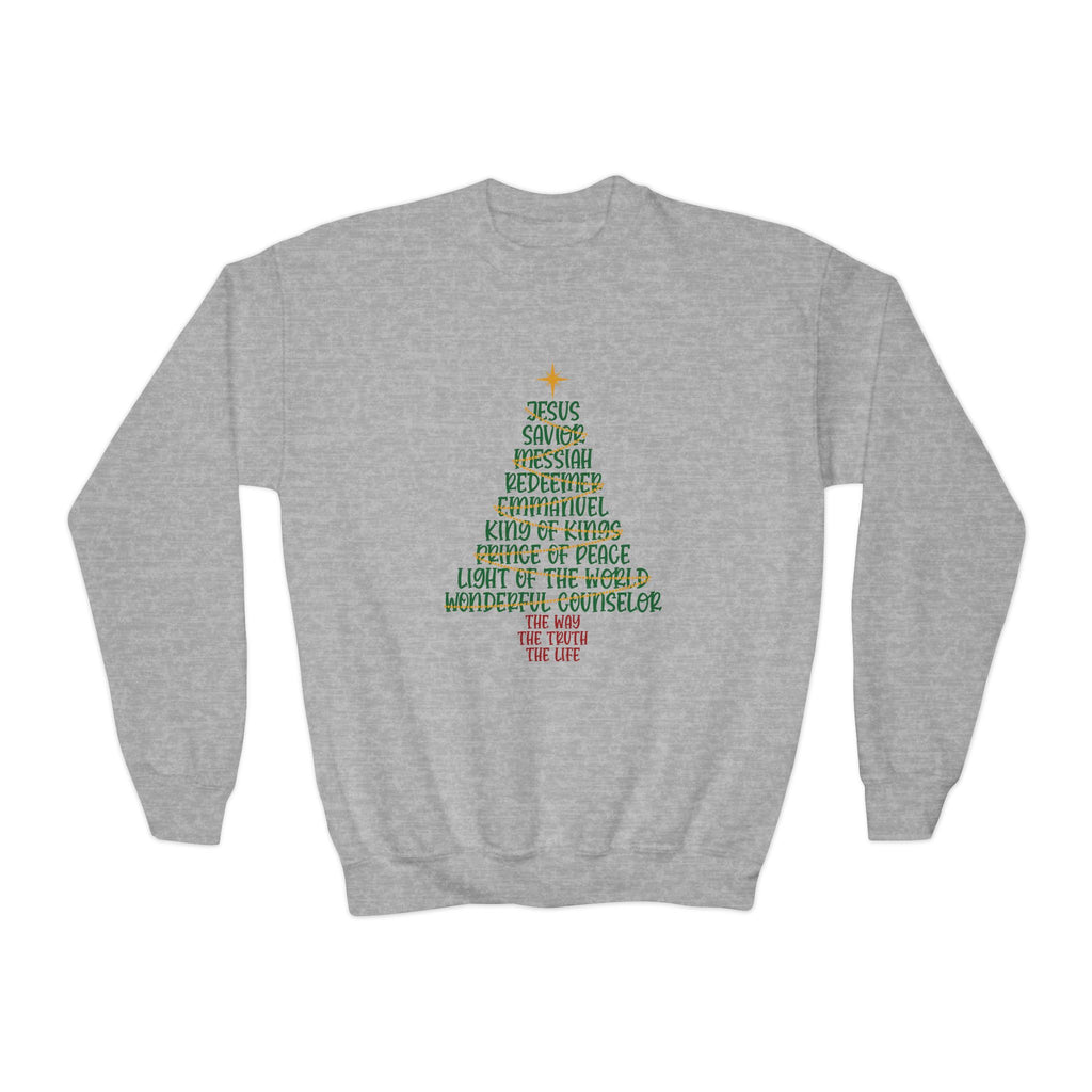 Youth CHRISTmas Tree Crewneck Sweatshirt
