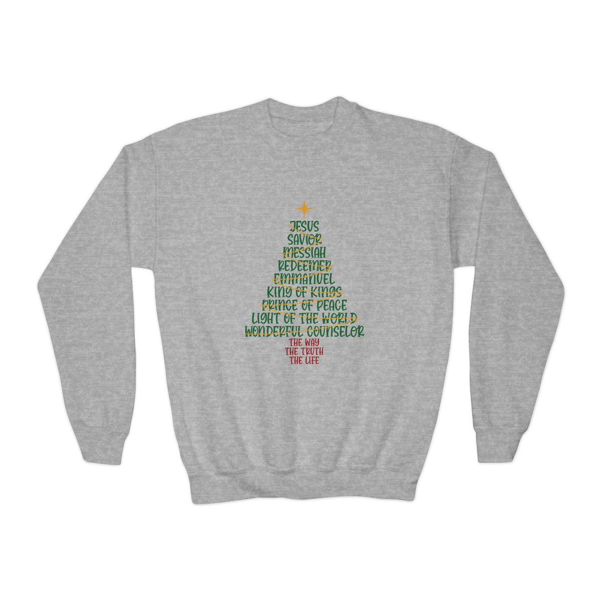 Youth CHRISTmas Tree Crewneck Sweatshirt
