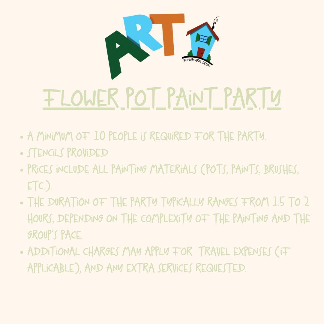 Arthouse Mobile Party| Flower Pot Paint Party