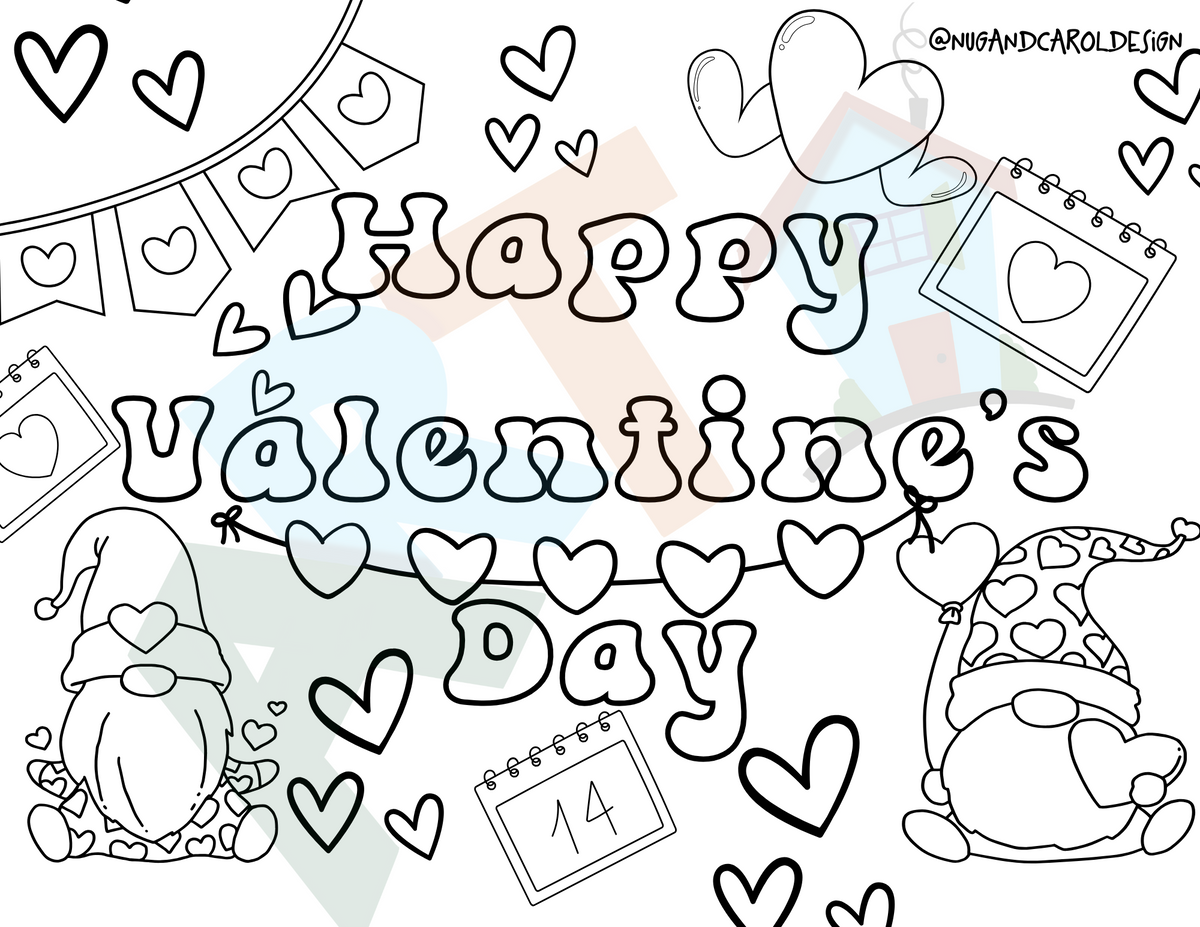 Coloring Pages| VDay PRINTABLE – Nug&Carol Design
