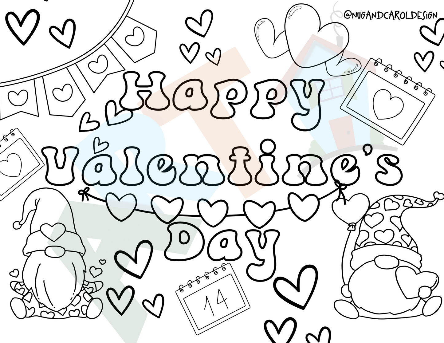 Coloring Pages| VDay PRINTABLE