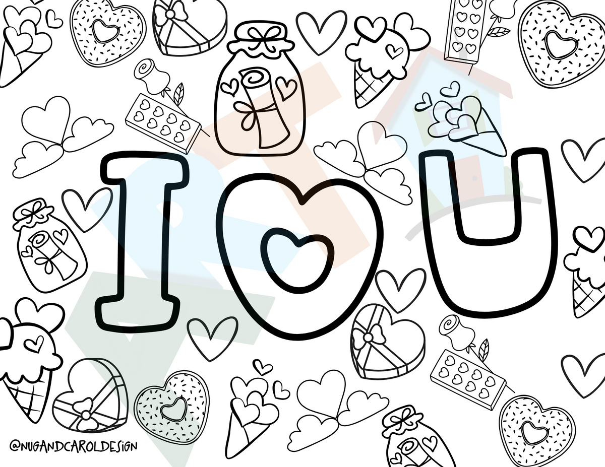 Coloring Pages| VDay PRINTABLE – Nug&Carol Design