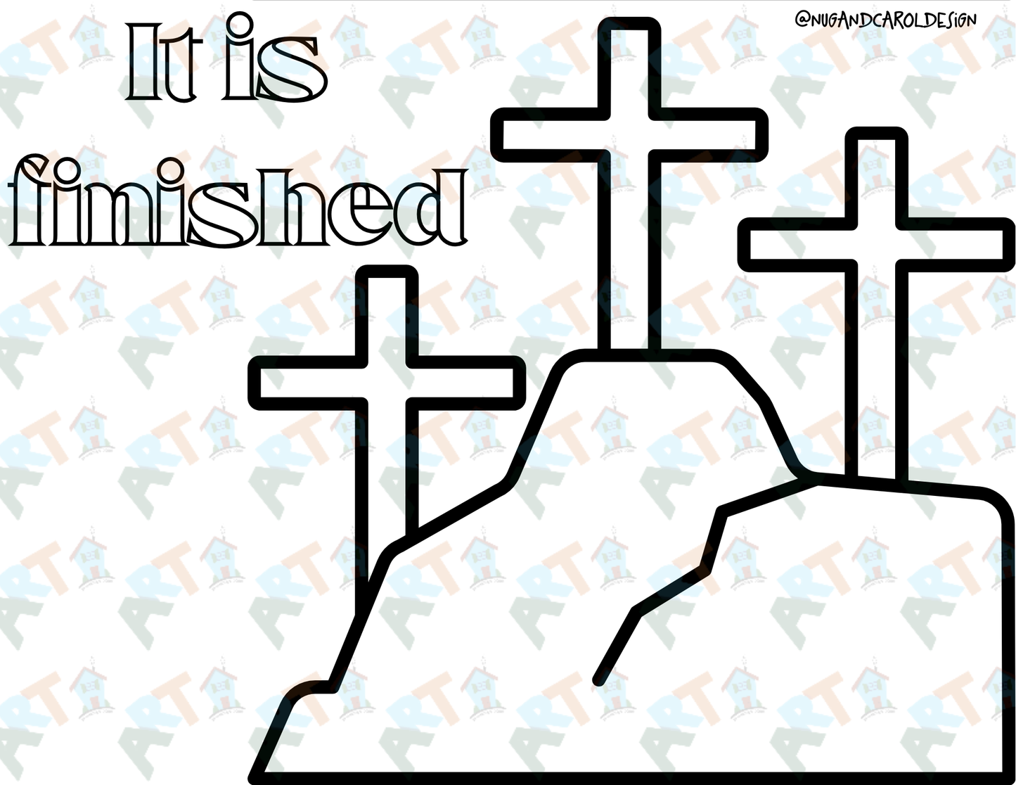 it is finished coloring page 3 crosses