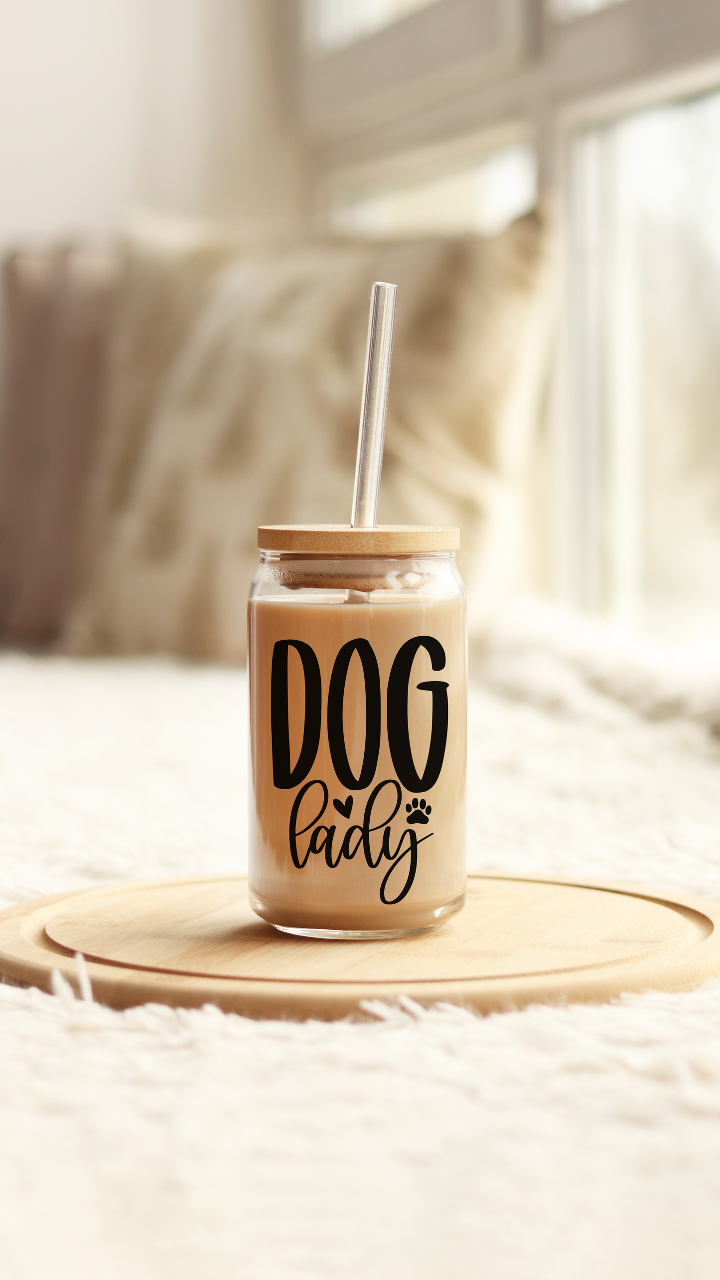 Dog Mom Can Glass