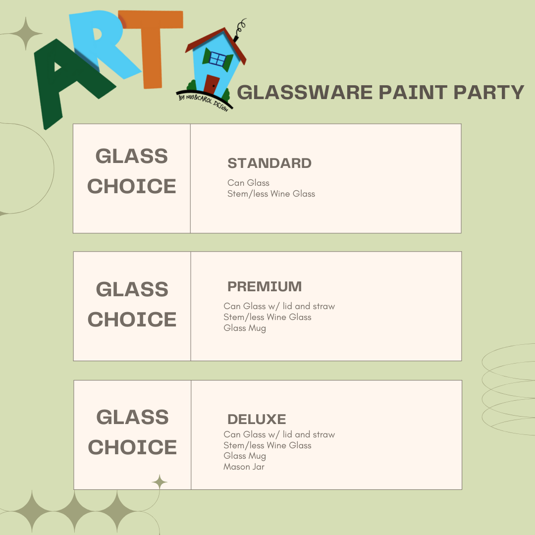 Arthouse Mobile Party| Glassware Paint Party