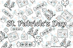 reapating pattern of St Patricks Icons