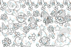 repeting pattern of st patricks gnomes