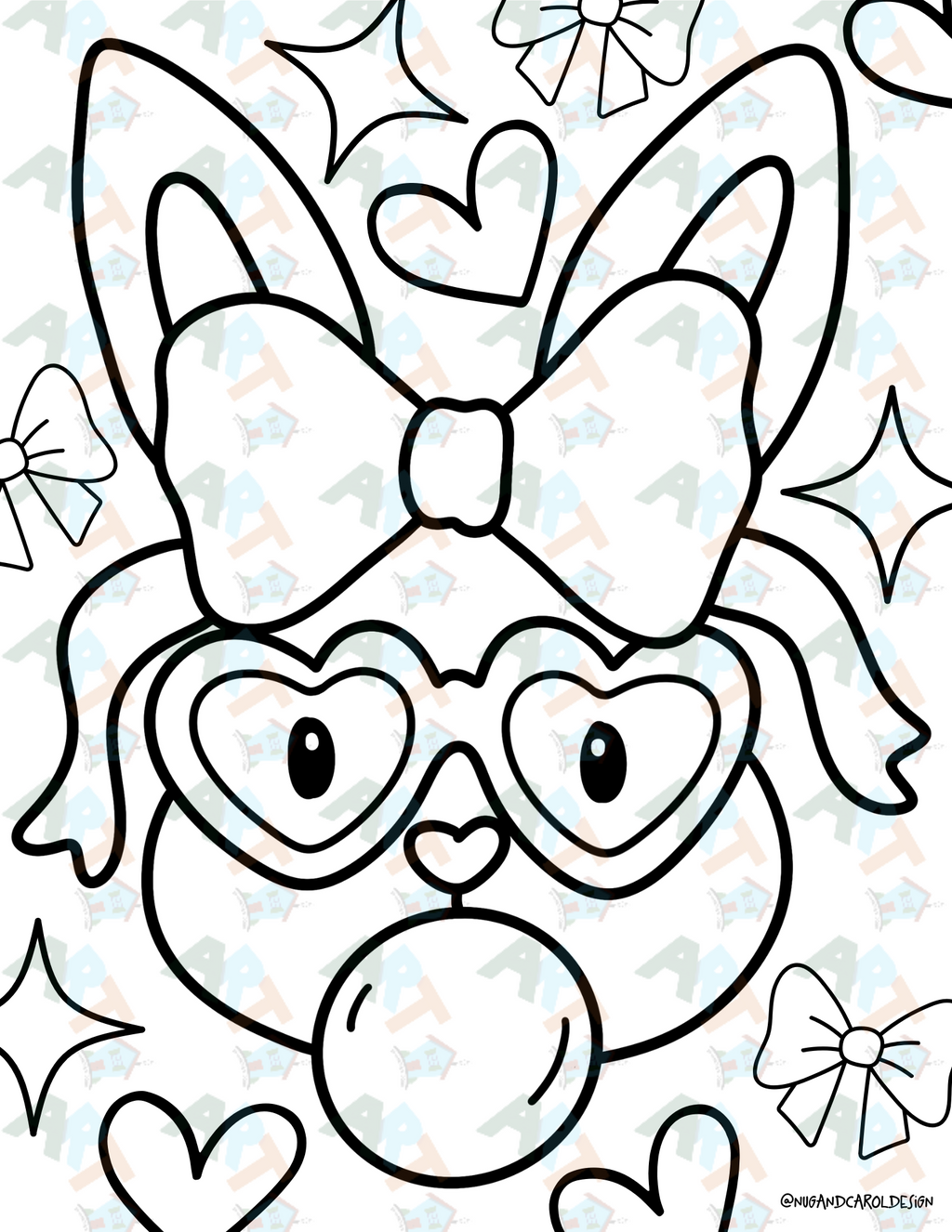 Coloring Pages| Spring Bunny Coloring Pages