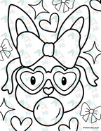 Coloring Pages| Spring Bunny Coloring Pages
