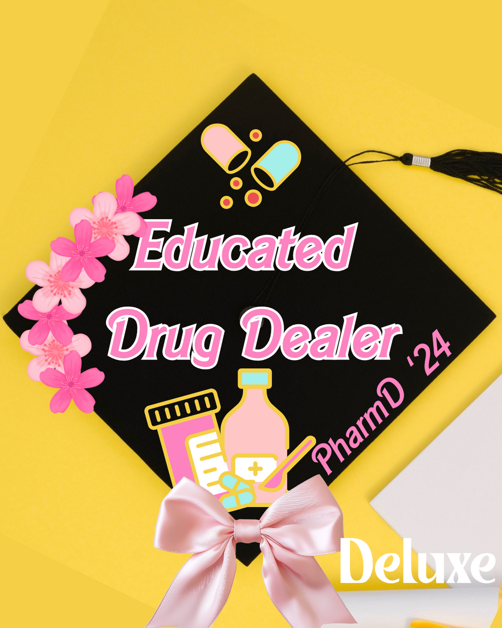 Hand Painted Grad Cap