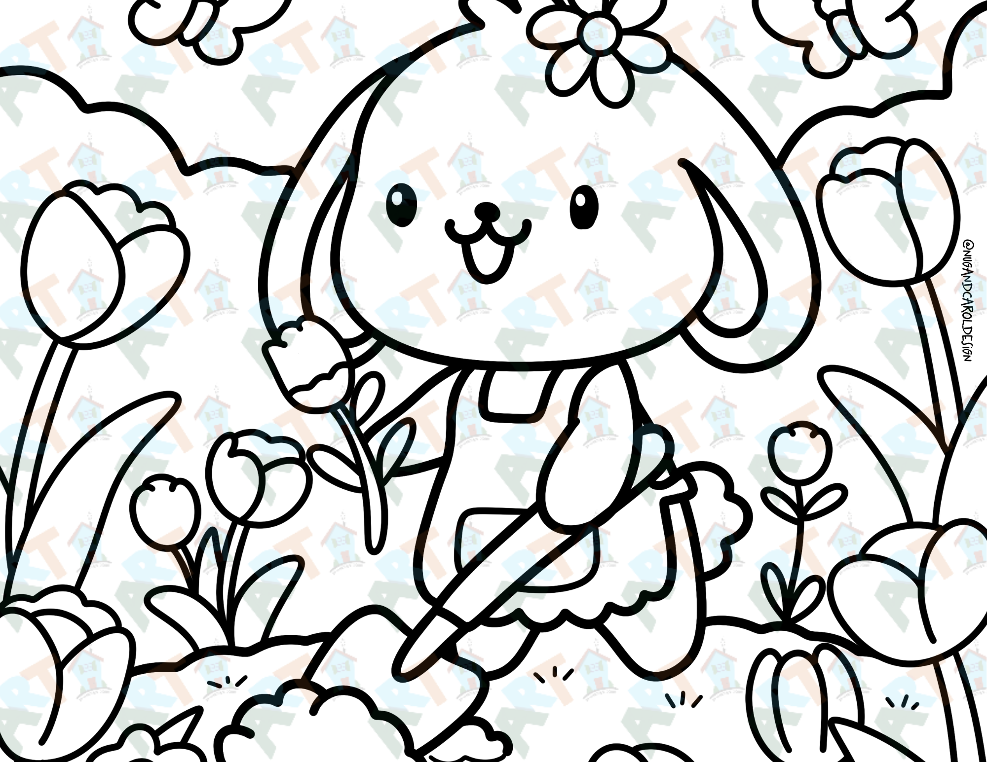 Coloring Pages| Spring Scenes Coloring Page