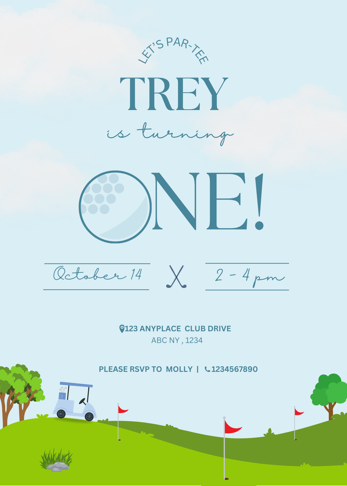 Invitations| Hole in ONE Birthday