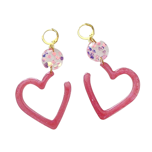 Resin Heart Dangles