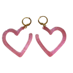 Resin Heart Earrings