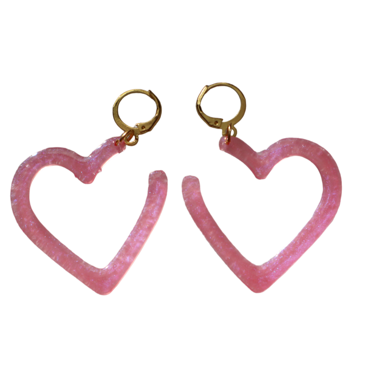 Resin Heart Earrings