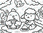 Coloring Pages| Spring Scenes Coloring Page