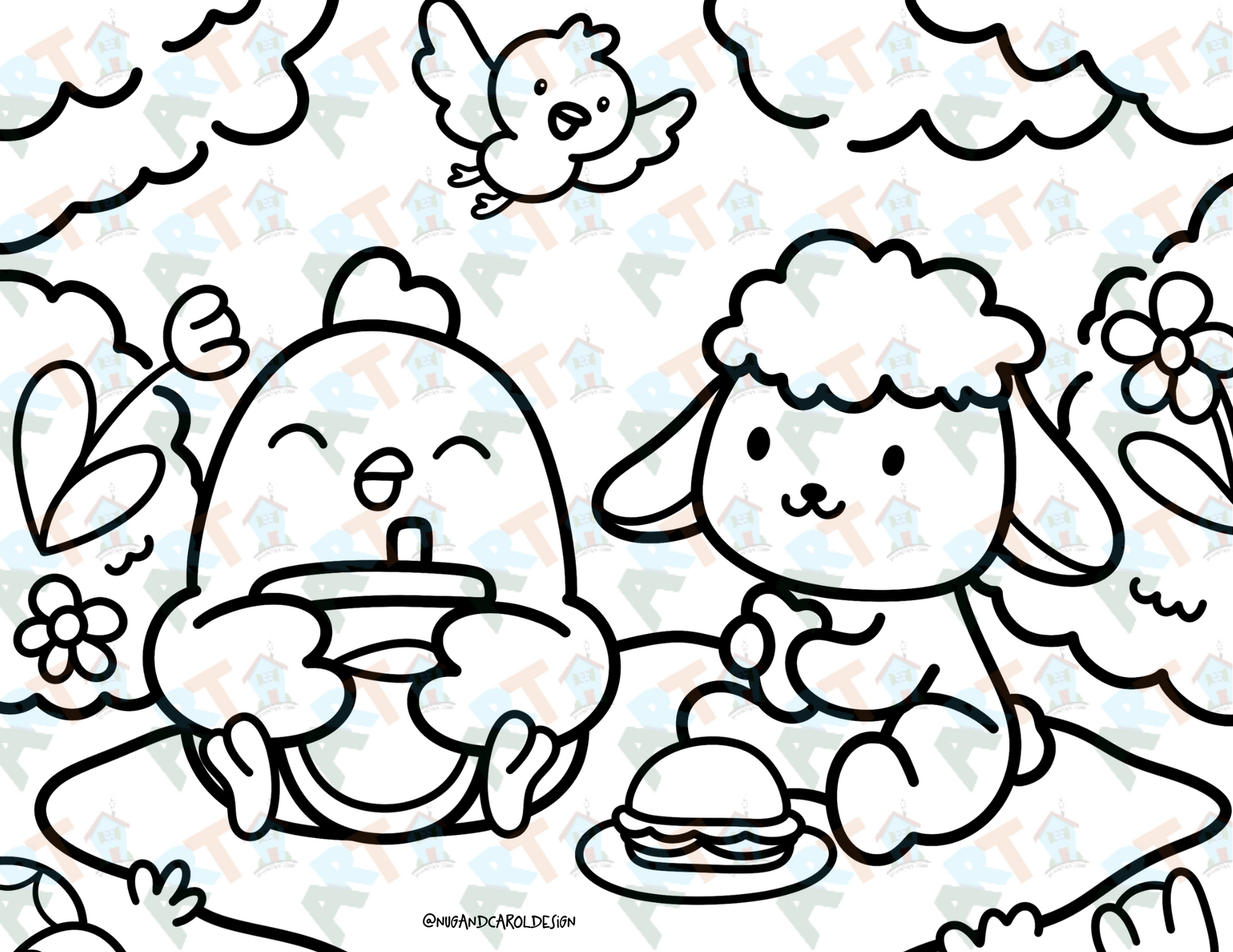 Coloring Pages| Spring Scenes Coloring Page