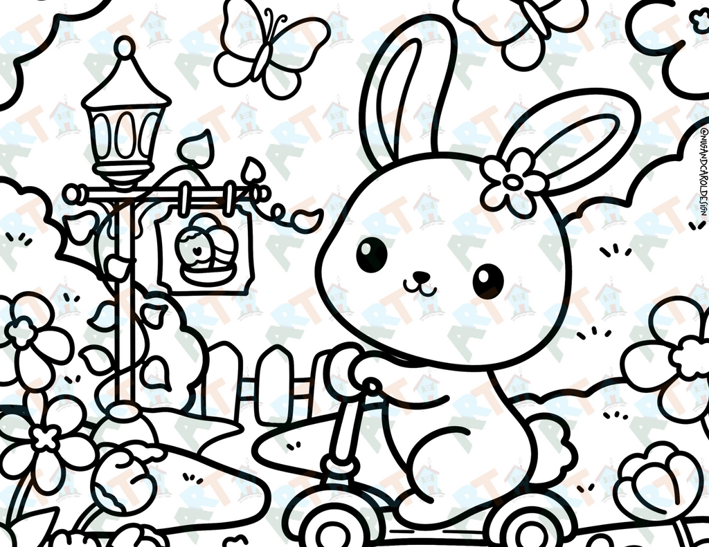 Coloring Pages| Spring Scenes Coloring Page