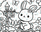 Coloring Pages| Spring Scenes Coloring Page